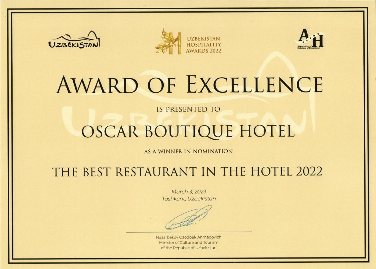 Oscar Boutique Hotel Ташкент Экстерьер фото